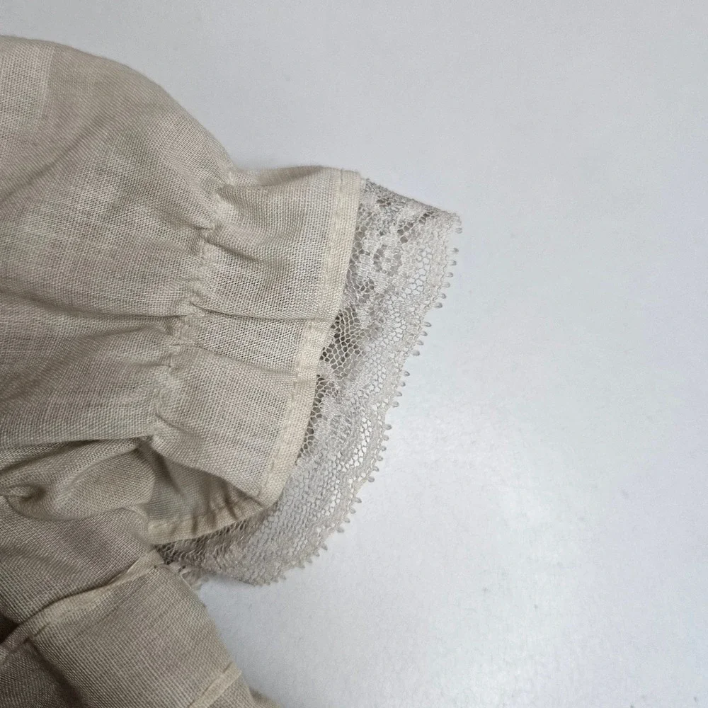 Vintage Christian Dior Enfant‎ Baby Dress Cream Lace Pintuck Heirloom French